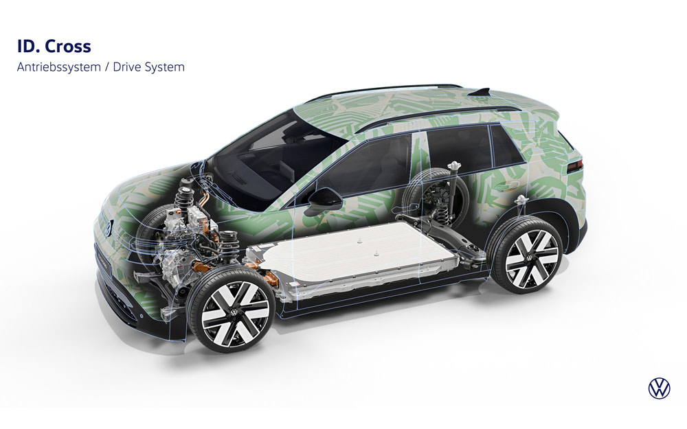 Powertrain e Pacco Batterie della Volkswagen ID Cross 2026 Powertrain e Pacco Batterie della Volkswagen ID Cross 2026